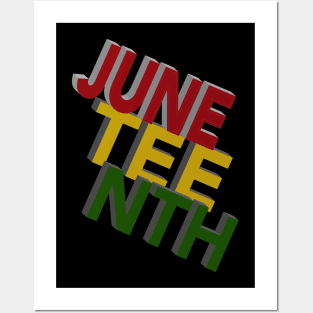 Juneteenth 3D Stacked Design Posters and Art